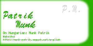 patrik munk business card
